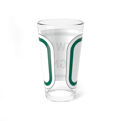 MUTCD-TX R7-202aTP GRN (Texas) (Road Sign) Pint Glass 16oz - Go Mug Yourself