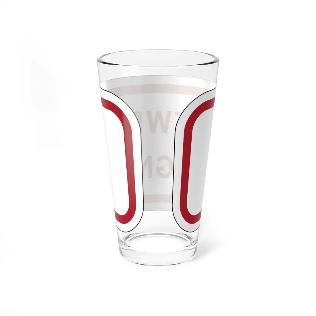 MUTCD-TX R7-202aTP RED (Texas) (Road Sign) Pint Glass 16oz - Go Mug Yourself