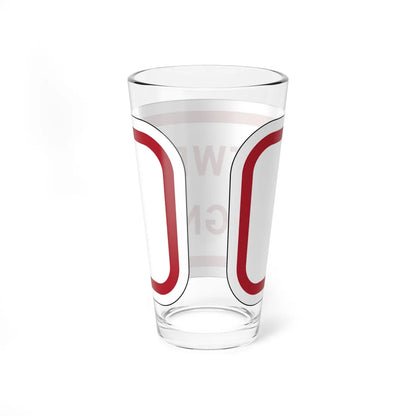 MUTCD-TX R7-202aTP RED (Texas) (Road Sign) Pint Glass 16oz - Go Mug Yourself