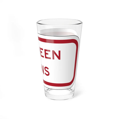 MUTCD-TX R7-202aTP RED (Texas) (Road Sign) Pint Glass 16oz - Go Mug Yourself