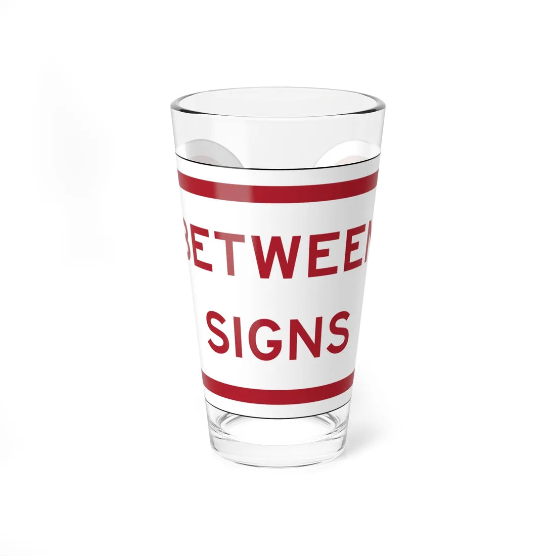 MUTCD-TX R7-202aTP RED (Texas) (Road Sign) Pint Glass 16oz - Go Mug Yourself