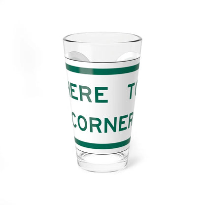 MUTCD-TX R7-202bTP GRN (Texas) (Road Sign) Pint Glass 16oz 16oz - Go Mug Yourself