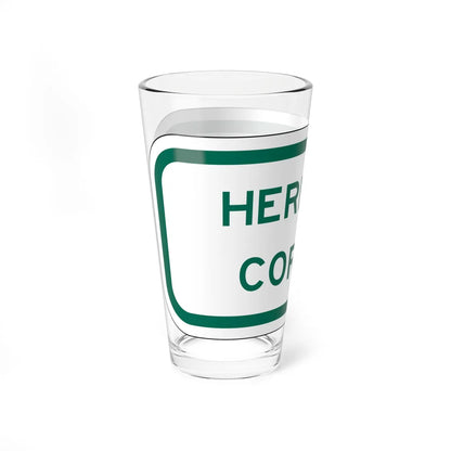 MUTCD-TX R7-202bTP GRN (Texas) (Road Sign) Pint Glass 16oz - Go Mug Yourself