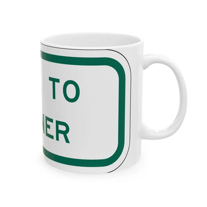 MUTCD-TX R7-202bTP GRN (Texas) (Road Sign) White Coffee Mug - Go Mug Yourself