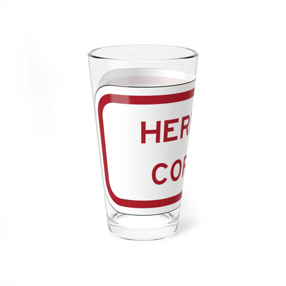MUTCD-TX R7-202bTP RED (Texas) (Road Sign) Pint Glass 16oz - Go Mug Yourself