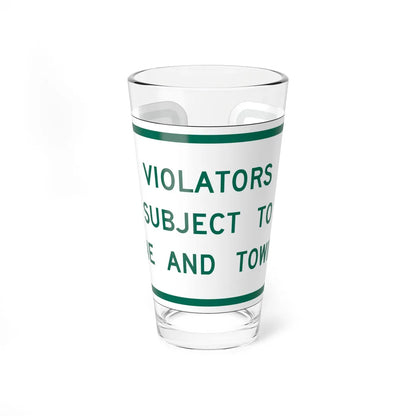 MUTCD-TX R7-8aPT (Texas) (Road Sign) Pint Glass 16oz 16oz - Go Mug Yourself