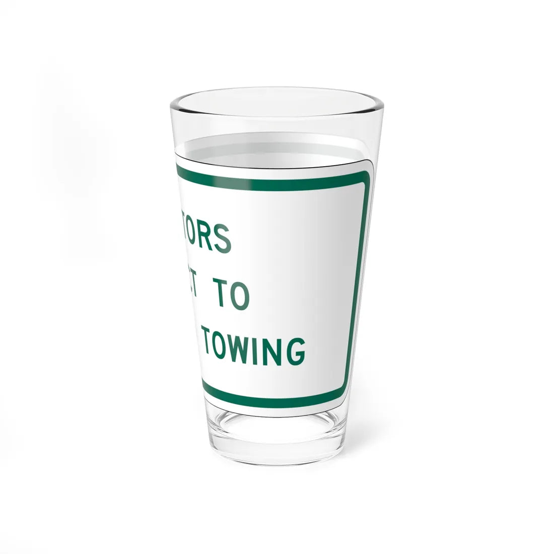 MUTCD-TX R7-8aPT (Texas) (Road Sign) Pint Glass 16oz - Go Mug Yourself