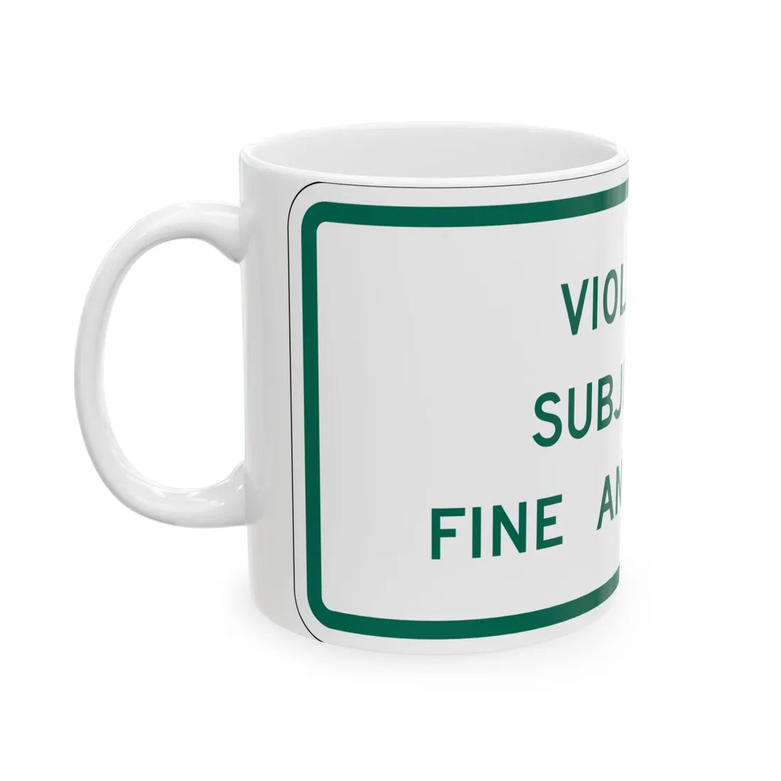 MUTCD-TX R7-8aPT (Texas) (Road Sign) White Coffee Mug - Go Mug Yourself