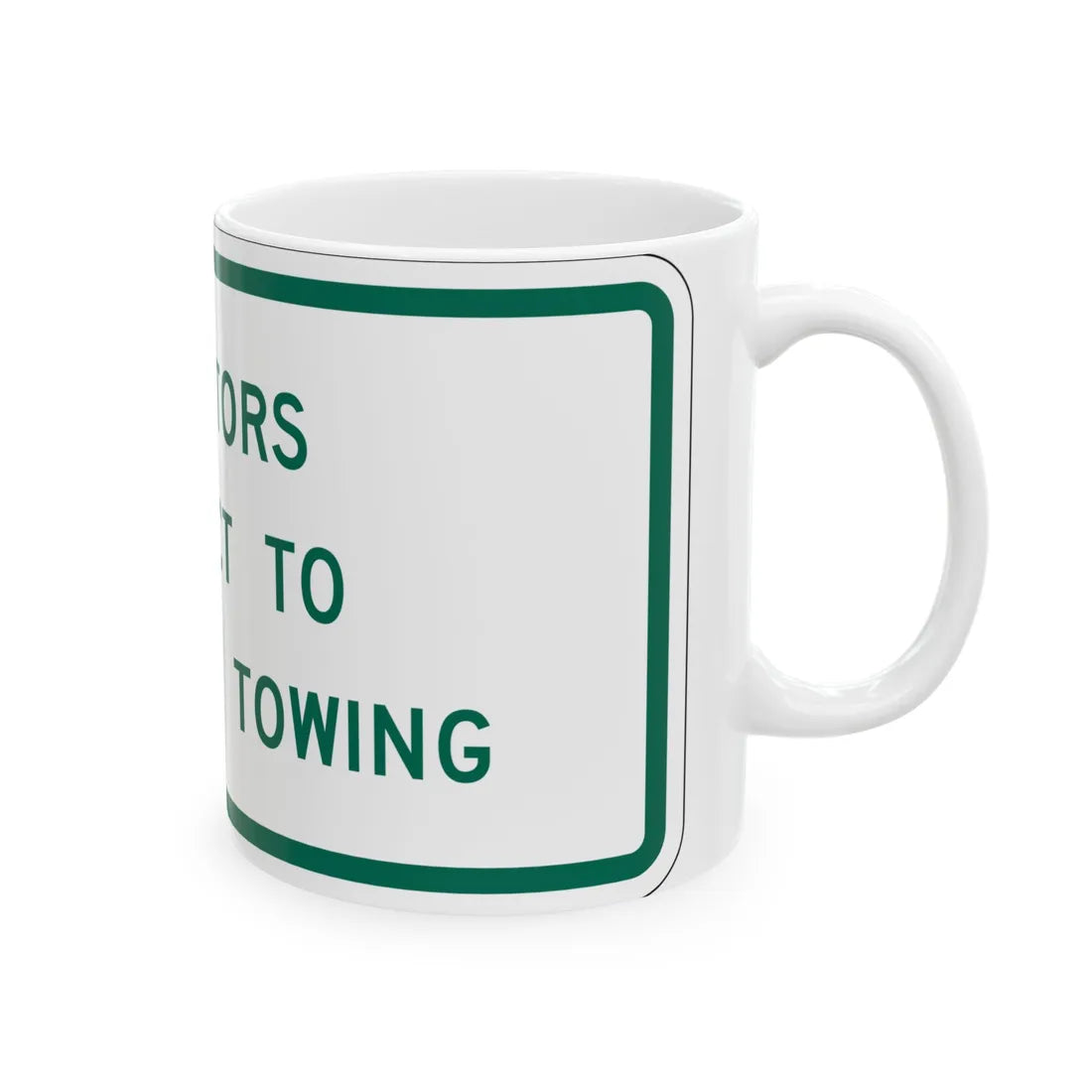 MUTCD-TX R7-8aPT (Texas) (Road Sign) White Coffee Mug - Go Mug Yourself