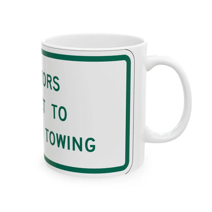 MUTCD-TX R7-8aPT (Texas) (Road Sign) White Coffee Mug - Go Mug Yourself