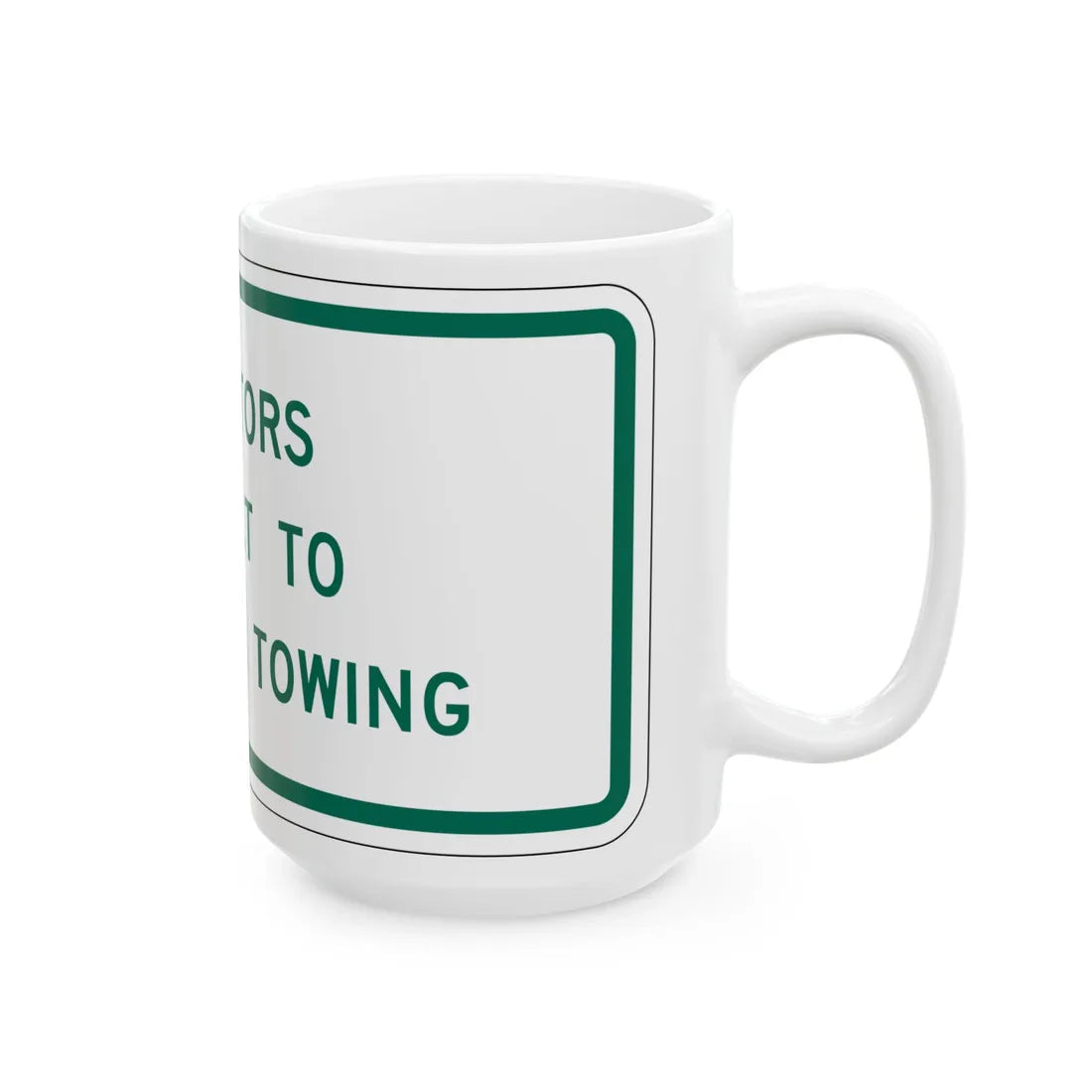 MUTCD-TX R7-8aPT (Texas) (Road Sign) White Coffee Mug - Go Mug Yourself