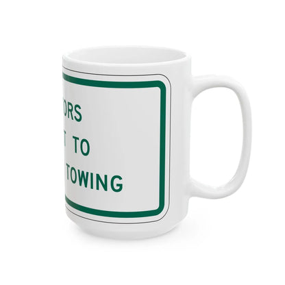 MUTCD-TX R7-8aPT (Texas) (Road Sign) White Coffee Mug - Go Mug Yourself