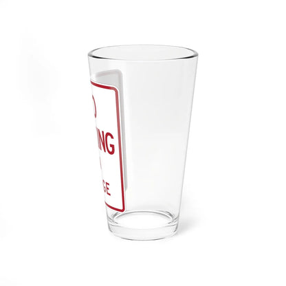MUTCD-TX R8-1aT (Texas) (Road Sign) Pint Glass 16oz - Go Mug Yourself