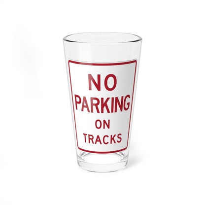 MUTCD-TX R8-1cT (Texas) (Road Sign) Pint Glass 16oz - Go Mug Yourself