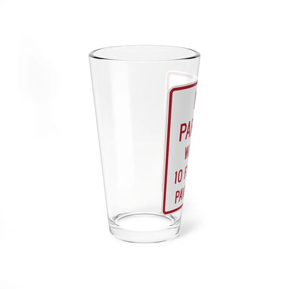 MUTCD-TX R8-2T (Texas) (Road Sign) Pint Glass 16oz - Go Mug Yourself