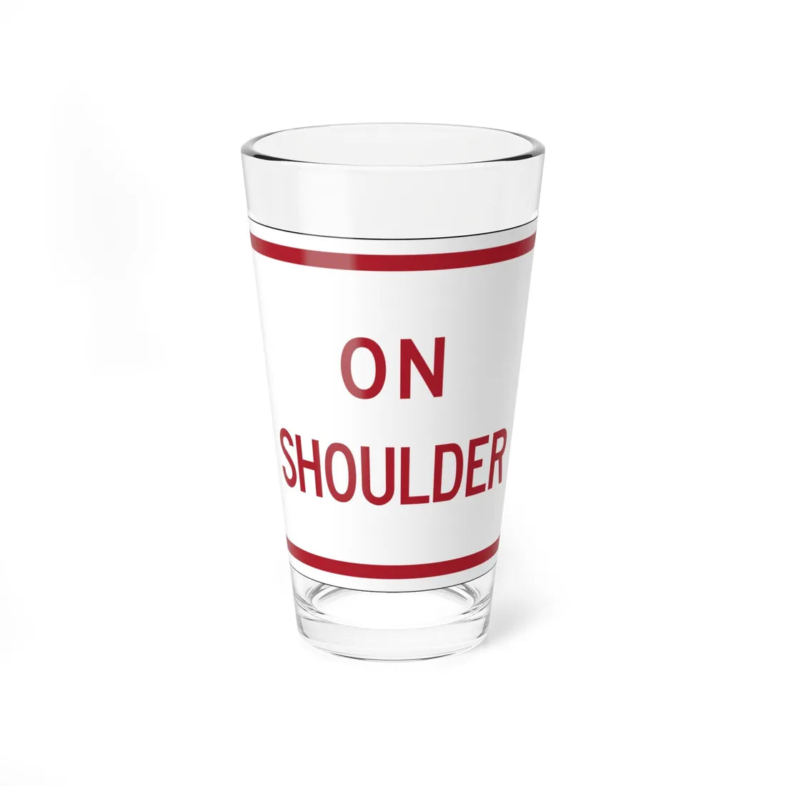 MUTCD-TX R8-3iTP (Texas) (Road Sign) Pint Glass 16oz 16oz - Go Mug Yourself