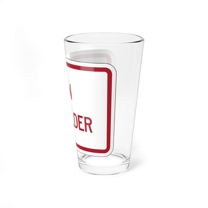 MUTCD-TX R8-3iTP (Texas) (Road Sign) Pint Glass 16oz - Go Mug Yourself