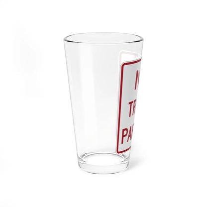 MUTCD-TX R8-3kT (Texas) (Road Sign) Pint Glass 16oz - Go Mug Yourself