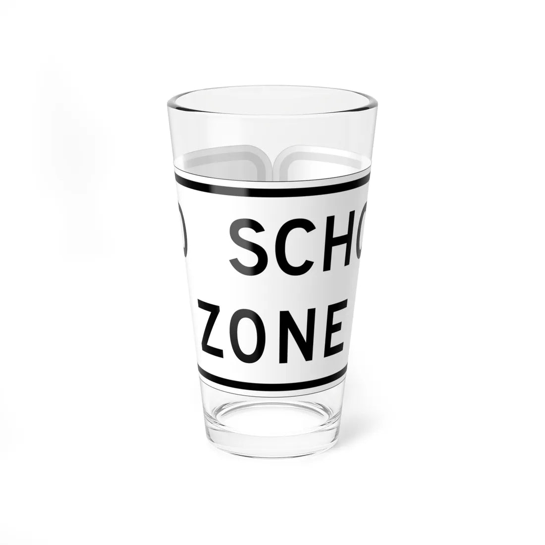 MUTCD-TX S5-2aTP (Texas) (Road Sign) Pint Glass 16oz 16oz - Go Mug Yourself