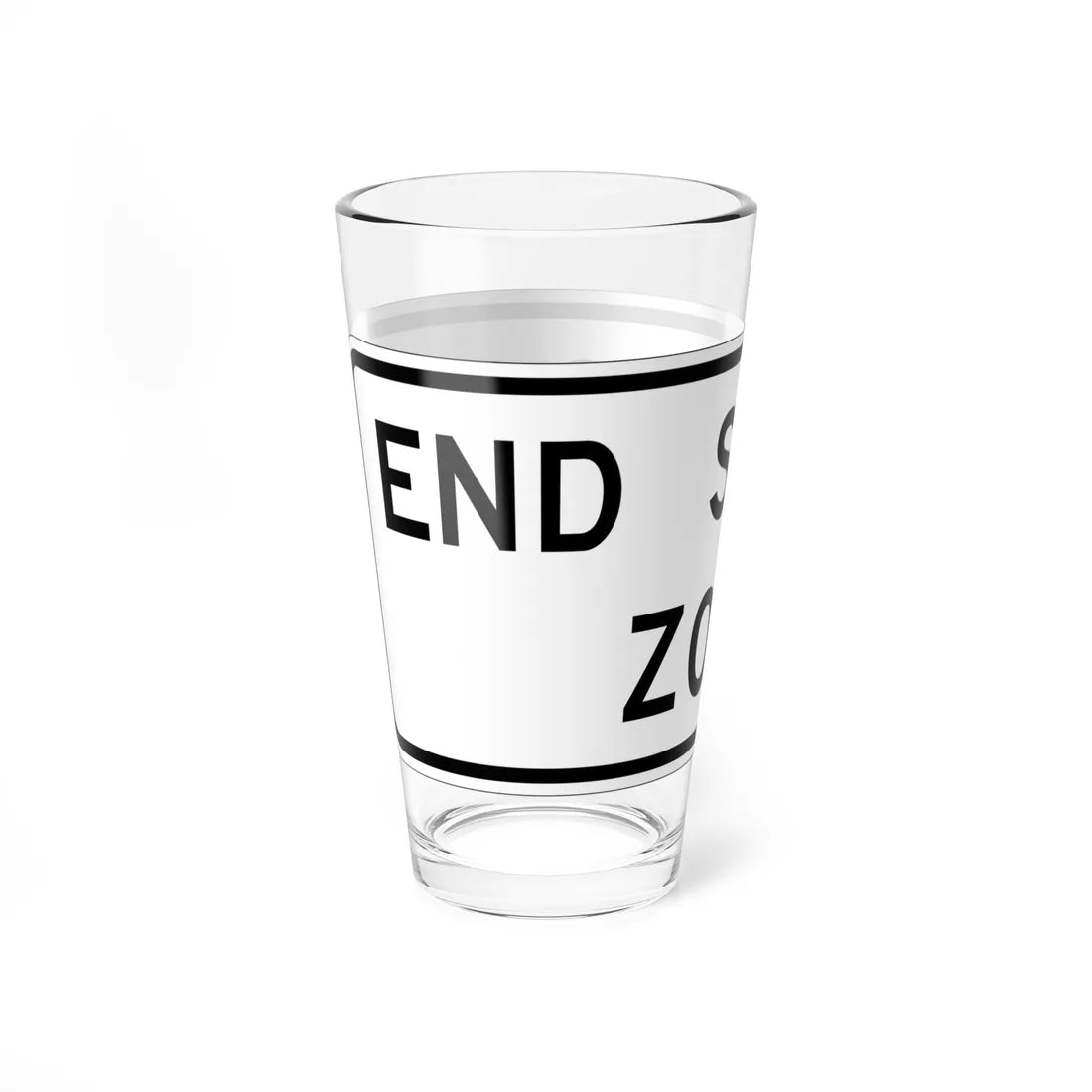 MUTCD-TX S5-2aTP (Texas) (Road Sign) Pint Glass 16oz - Go Mug Yourself