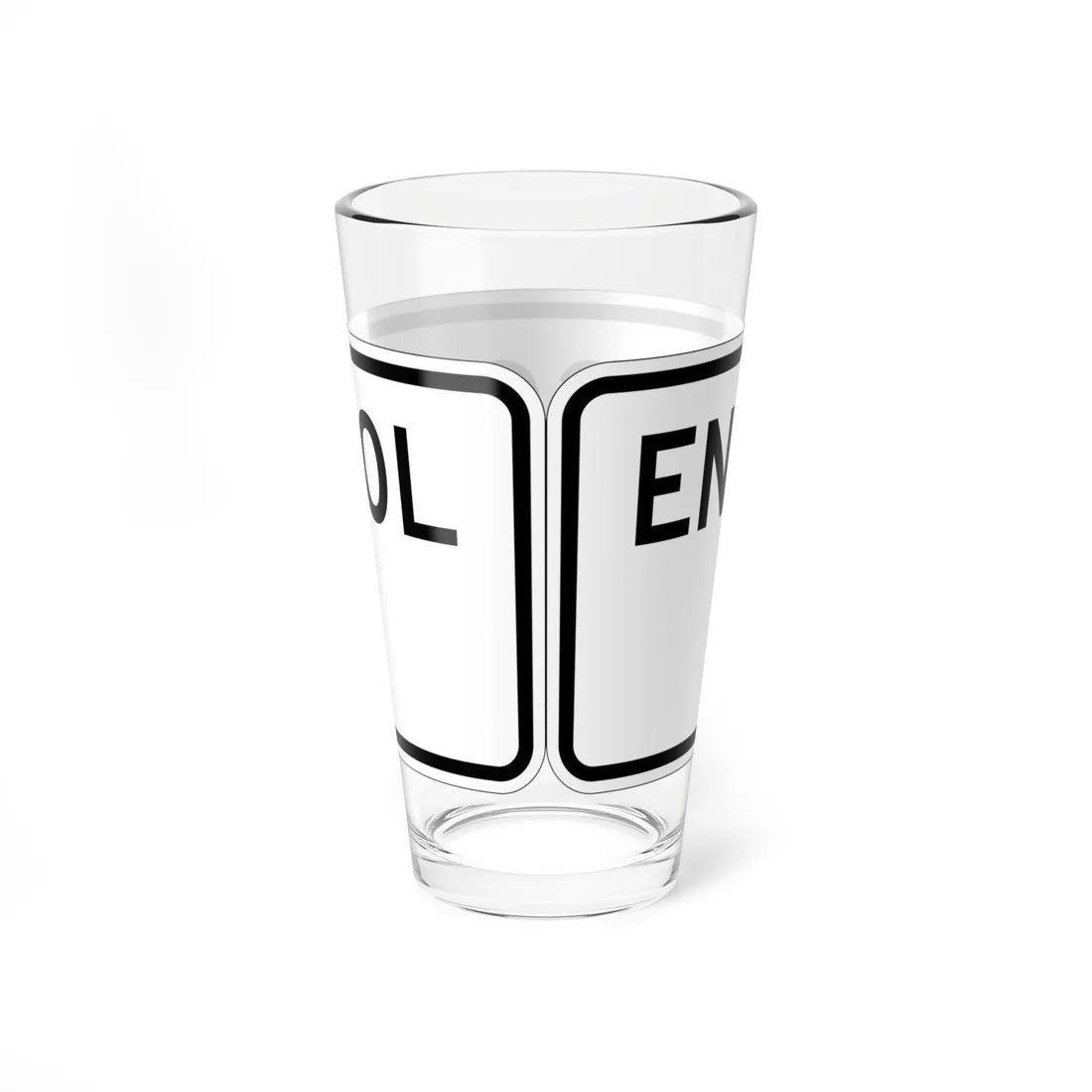MUTCD-TX S5-2aTP (Texas) (Road Sign) Pint Glass 16oz - Go Mug Yourself