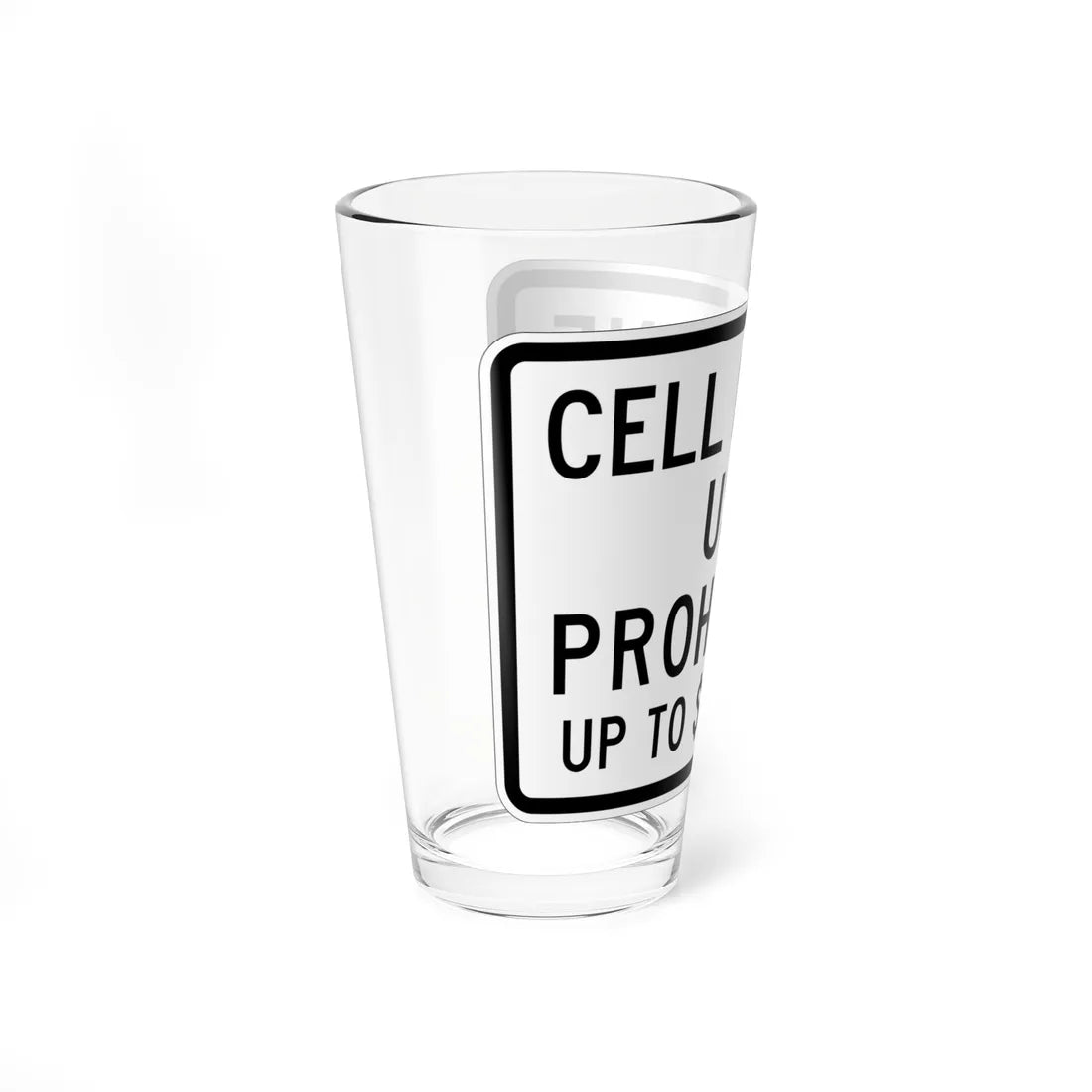 MUTCD-TX S7-1T (Texas) (Road Sign) Pint Glass 16oz - Go Mug Yourself