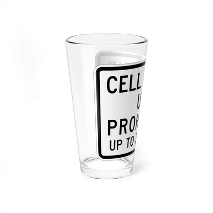 MUTCD-TX S7-1T (Texas) (Road Sign) Pint Glass 16oz - Go Mug Yourself