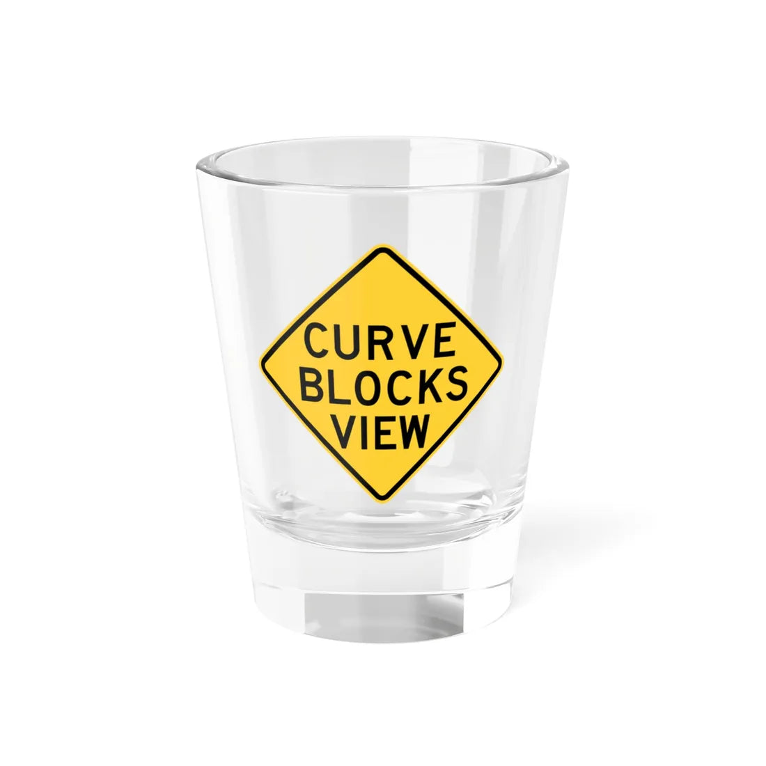 MUTCD-TX W1-11T (Texas) (Road Sign) Shot Glass 1.5oz 1.5oz - Go Mug Yourself