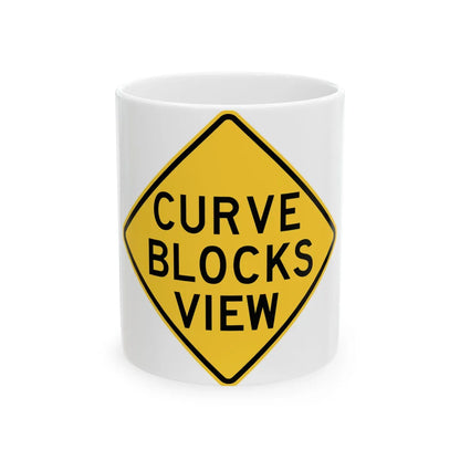 MUTCD-TX W1-11T (Texas) (Road Sign) White Coffee Mug 11oz - Go Mug Yourself