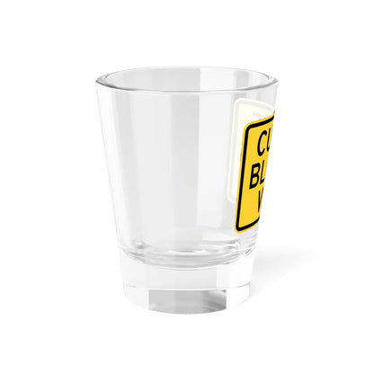 MUTCD-TX W1-11TP (Texas) (Road Sign) Shot Glass 1.5oz - Go Mug Yourself