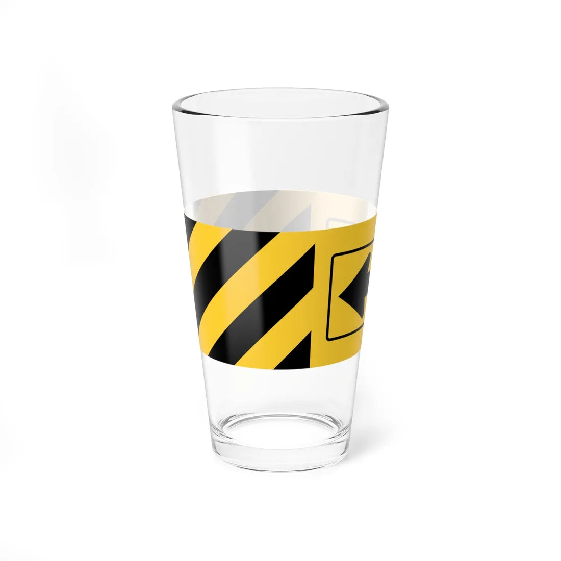 MUTCD-TX W1-7T (Texas) (Road Sign) Pint Glass 16oz - Go Mug Yourself