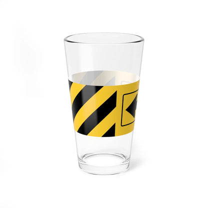 MUTCD-TX W1-7T (Texas) (Road Sign) Pint Glass 16oz - Go Mug Yourself