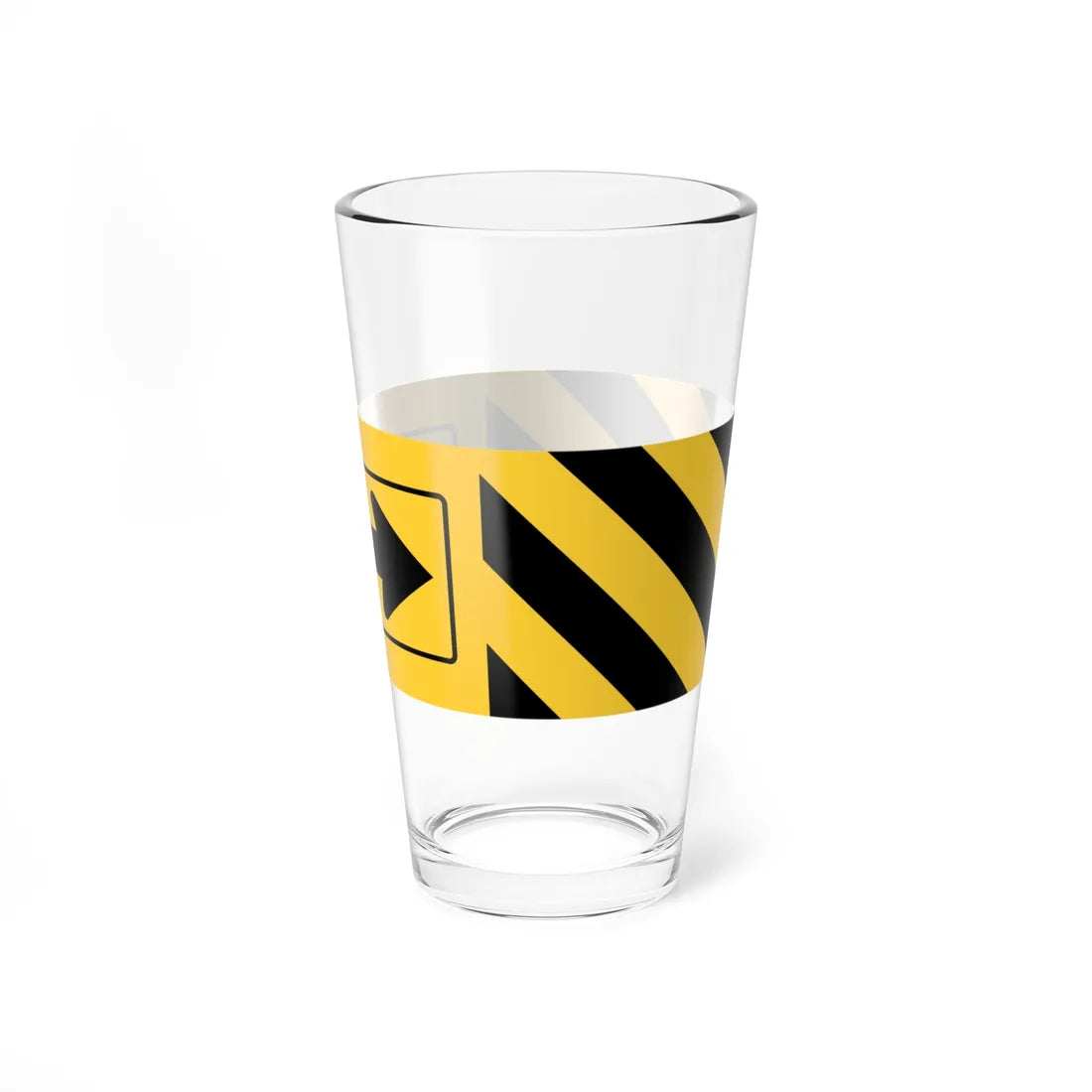 MUTCD-TX W1-7T (Texas) (Road Sign) Pint Glass 16oz - Go Mug Yourself