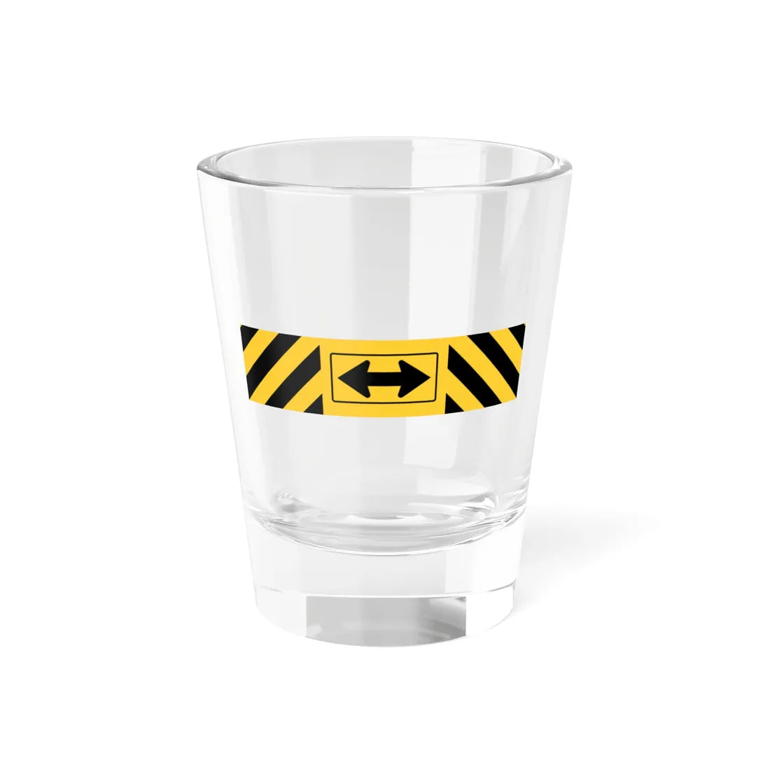 MUTCD-TX W1-7T (Texas) (Road Sign) Shot Glass 1.5oz 1.5oz - Go Mug Yourself
