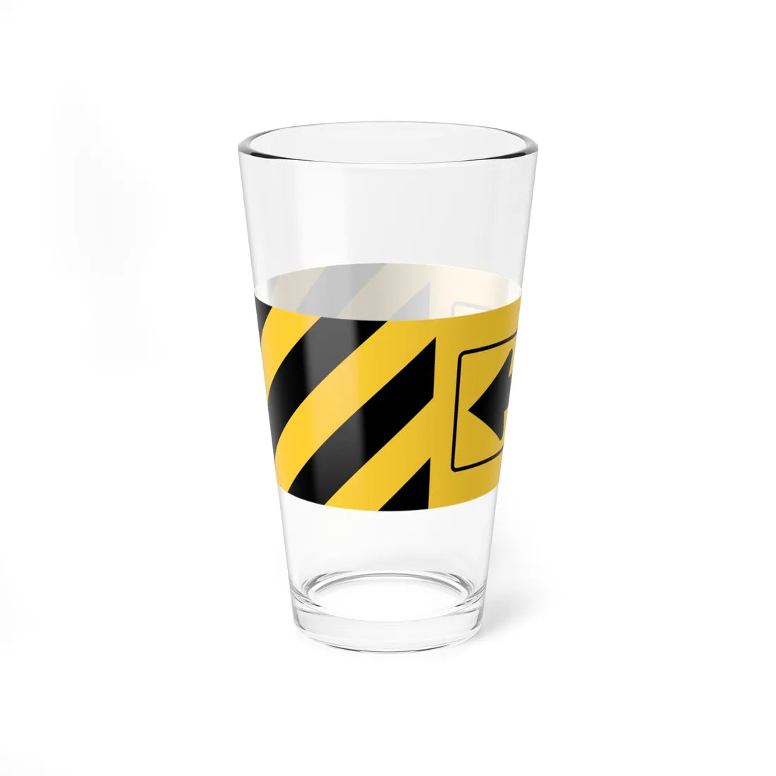 MUTCD-TX W1-9T-L (Texas) (Road Sign) Pint Glass 16oz - Go Mug Yourself
