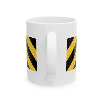 MUTCD-TX W1-9T-L (Texas) (Road Sign) White Coffee Mug - Go Mug Yourself