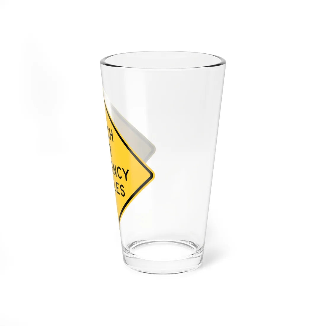 MUTCD-TX W11-12T (Texas) (Road Sign) Pint Glass 16oz - Go Mug Yourself
