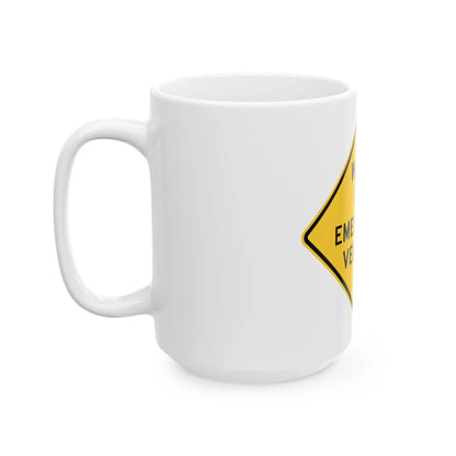 MUTCD-TX W11-12T (Texas) (Road Sign) White Coffee Mug - Go Mug Yourself