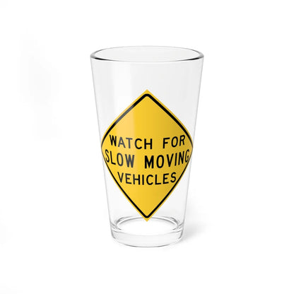 MUTCD-TX W11-15cT (Texas) (Road Sign) Pint Glass 16oz 16oz - Go Mug Yourself