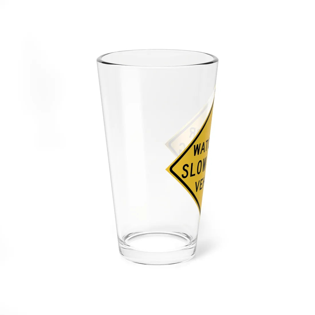 MUTCD-TX W11-15cT (Texas) (Road Sign) Pint Glass 16oz - Go Mug Yourself
