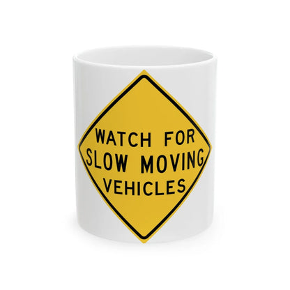 MUTCD-TX W11-15cT (Texas) (Road Sign) White Coffee Mug 11oz - Go Mug Yourself
