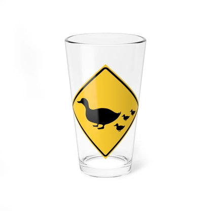 MUTCD-TX W11-25T (Texas) (Road Sign) Pint Glass 16oz 16oz - Go Mug Yourself