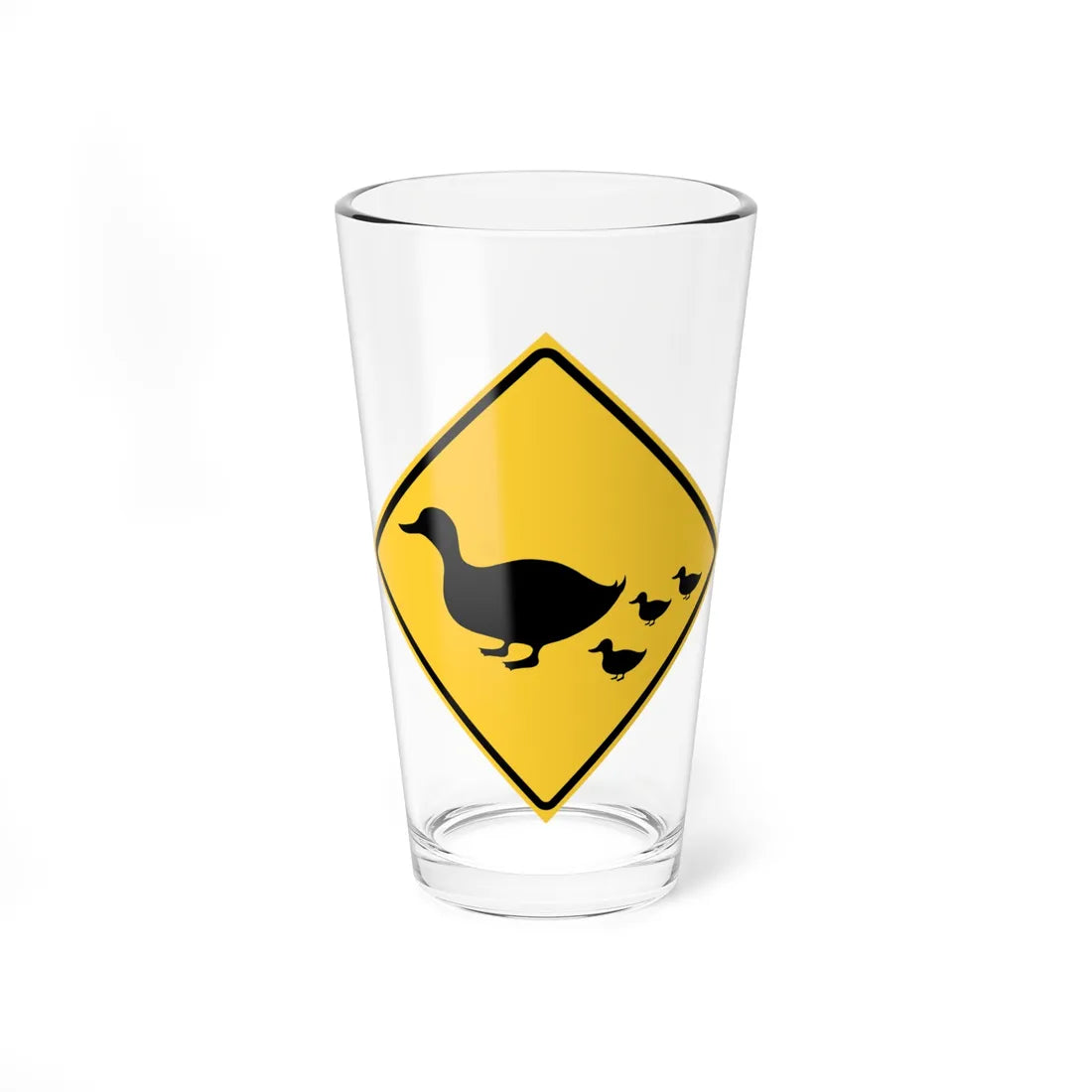MUTCD-TX W11-25T (Texas) (Road Sign) Pint Glass 16oz - Go Mug Yourself