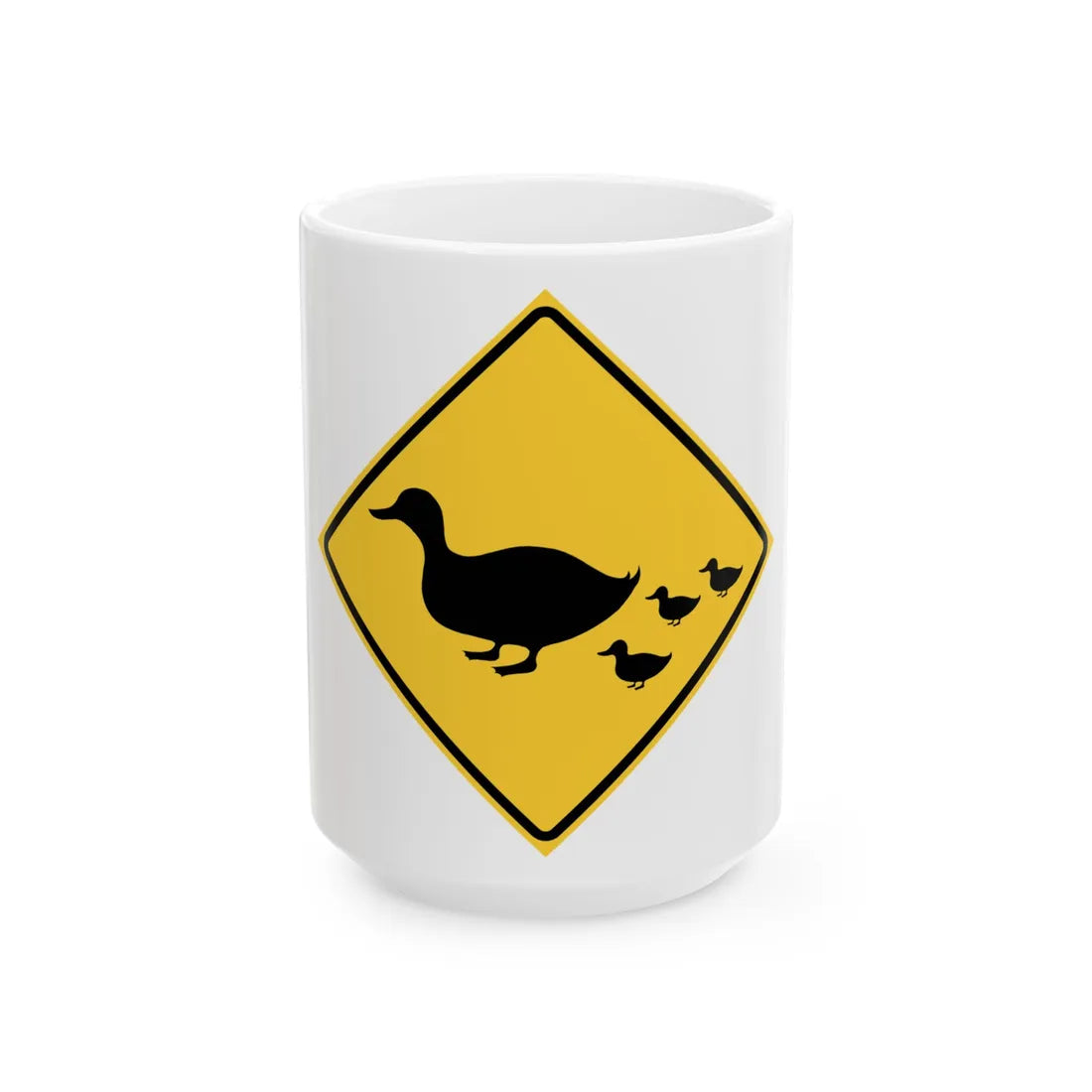MUTCD-TX W11-25T (Texas) (Road Sign) White Coffee Mug 15oz - Go Mug Yourself
