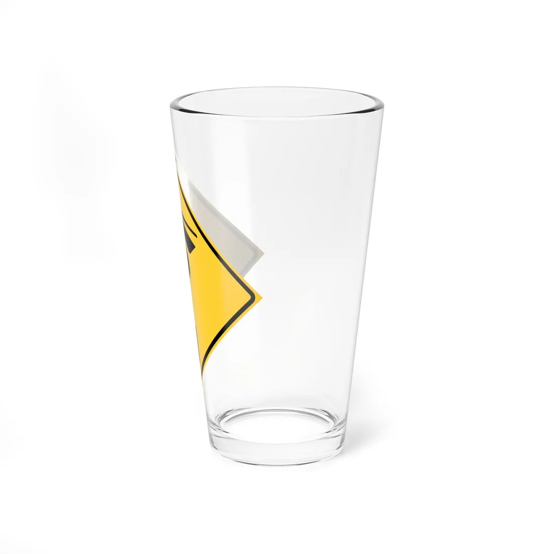 MUTCD-TX W11-26T (Texas) (Road Sign) Pint Glass 16oz - Go Mug Yourself