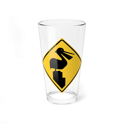 MUTCD-TX W11-26T (Texas) (Road Sign) Pint Glass 16oz - Go Mug Yourself
