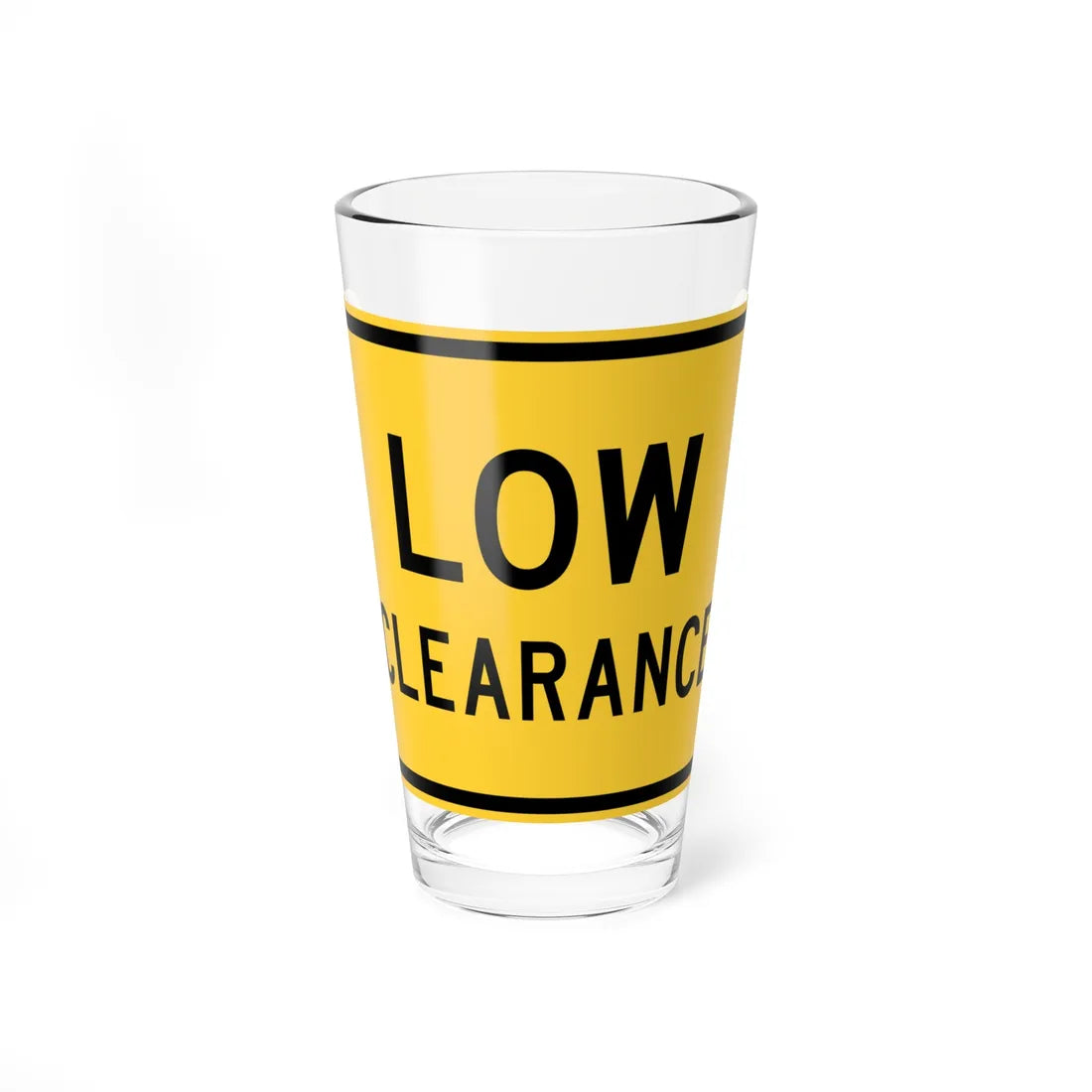 MUTCD-TX W12-2TP (Texas) (Road Sign) Pint Glass 16oz 16oz - Go Mug Yourself