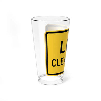 MUTCD-TX W12-2TP (Texas) (Road Sign) Pint Glass 16oz - Go Mug Yourself