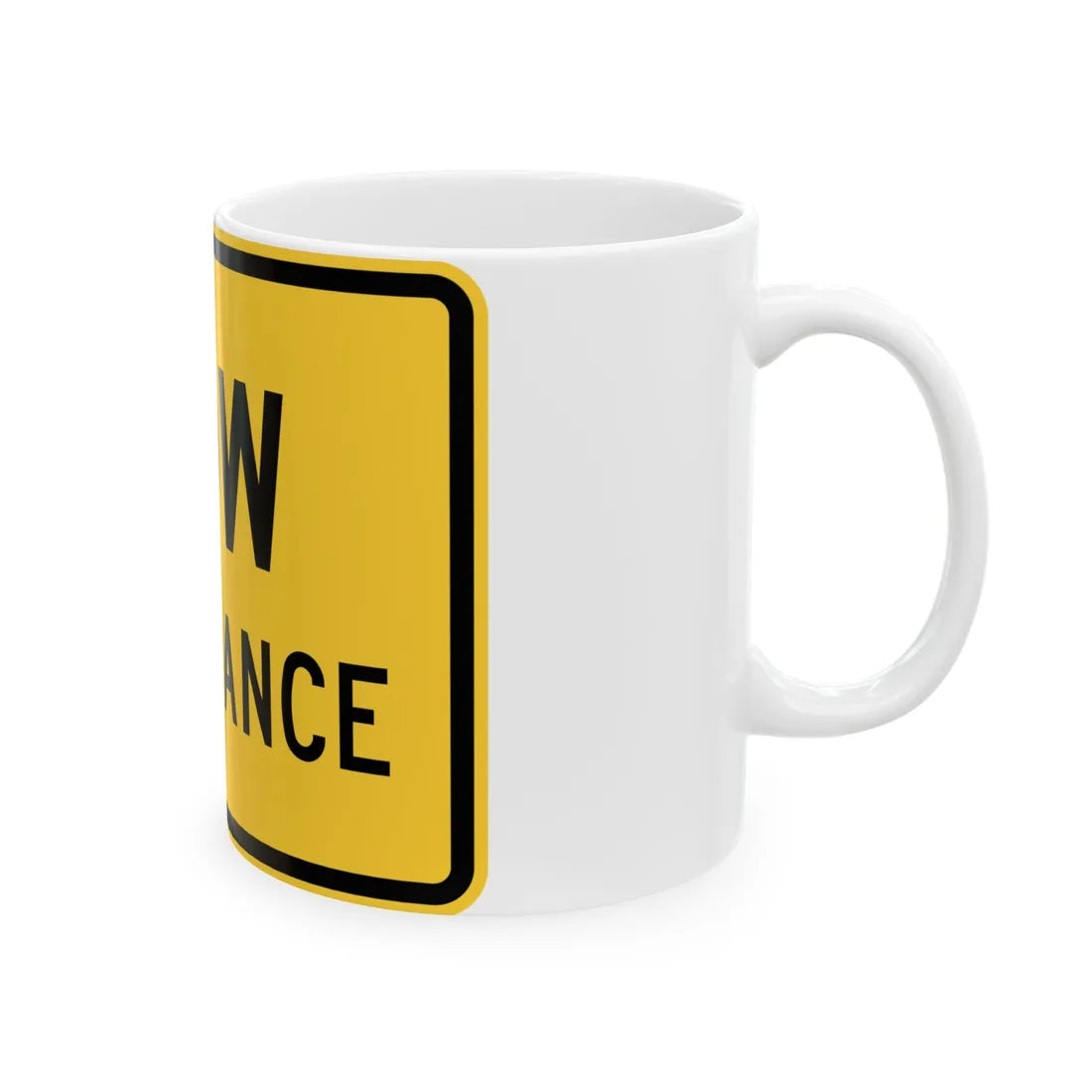 MUTCD-TX W12-2TP (Texas) (Road Sign) White Coffee Mug - Go Mug Yourself