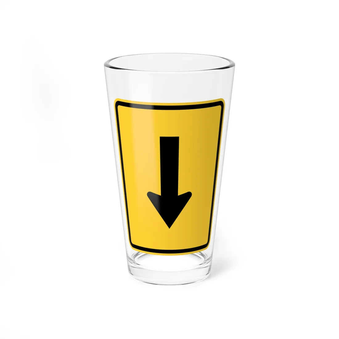 MUTCD-TX W12-3TP (Texas) (Road Sign) Pint Glass 16oz 16oz - Go Mug Yourself